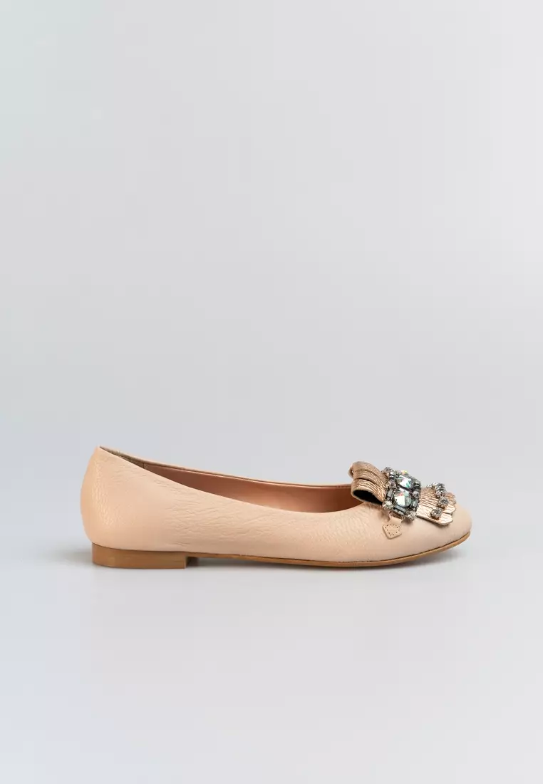 Discount on Pollini  shoes - SKU: Pollini Women's Beige Ballet Flats