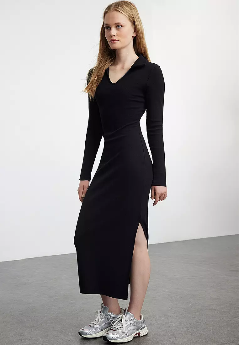Midi Long Fitted Dress