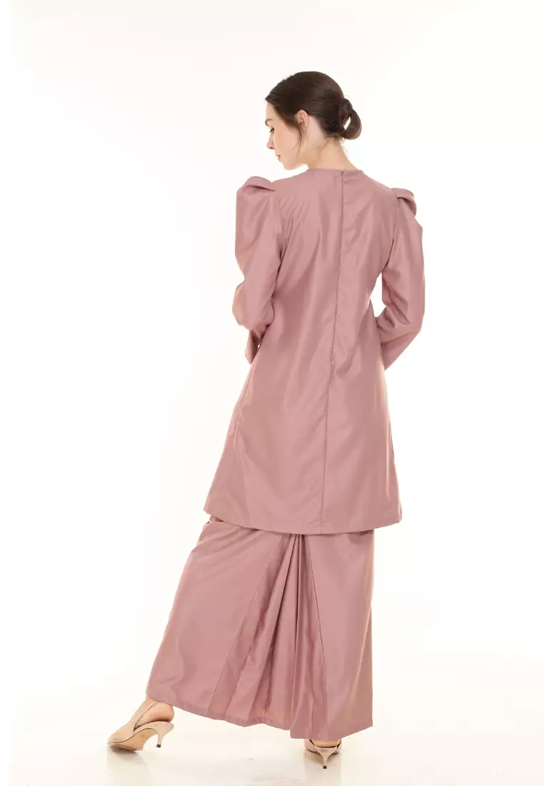 Yarra Kurung Pahang Modern in Dusty Pink