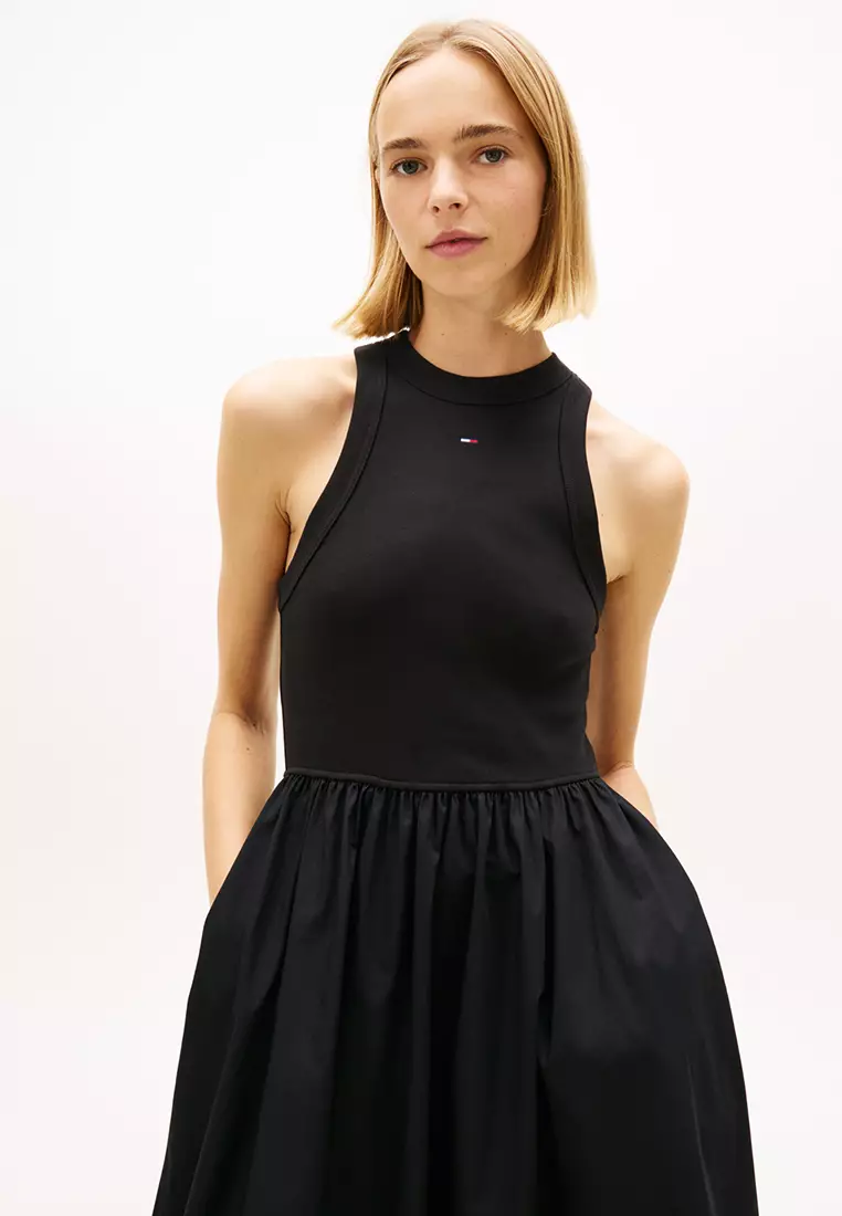 Buy Tommy Hilfiger Poplin Midi Dress - Tommy Jeans 2026 Online | ZALORA