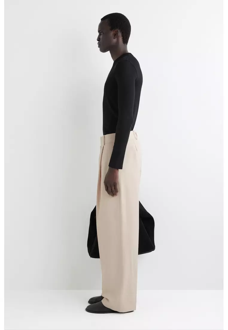 SLIM RIBBED COTTON LONG-SLEEVED T-SHIRT