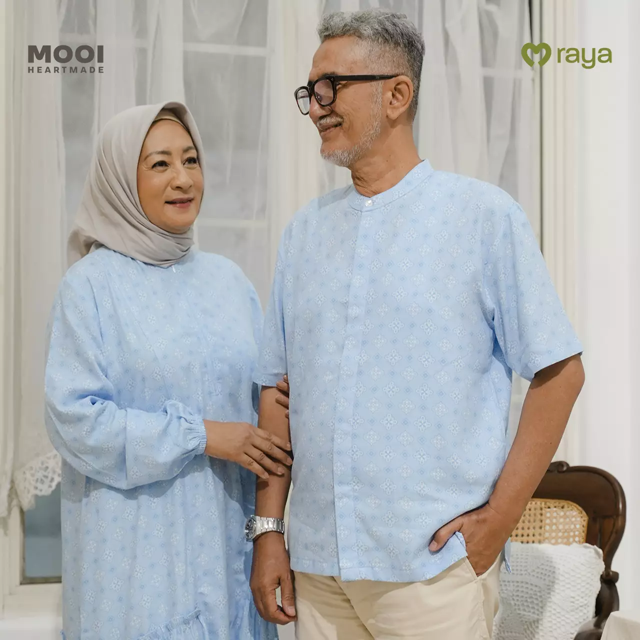Mooi Atasan Pria Kemeja Pria Raya Collection Zaidan Koko Sandya Series - Deep Navy