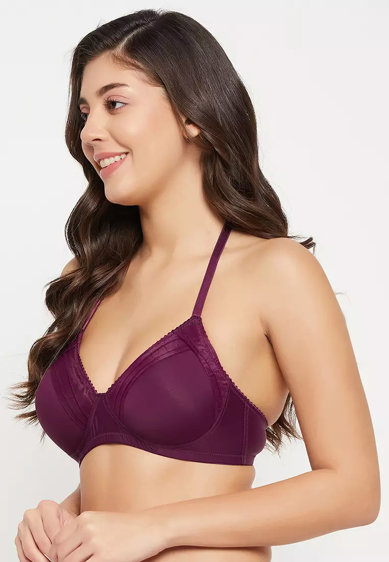 Buy Smoothie Non-Padded Non-Wired Full Coverage Bra in Maroon