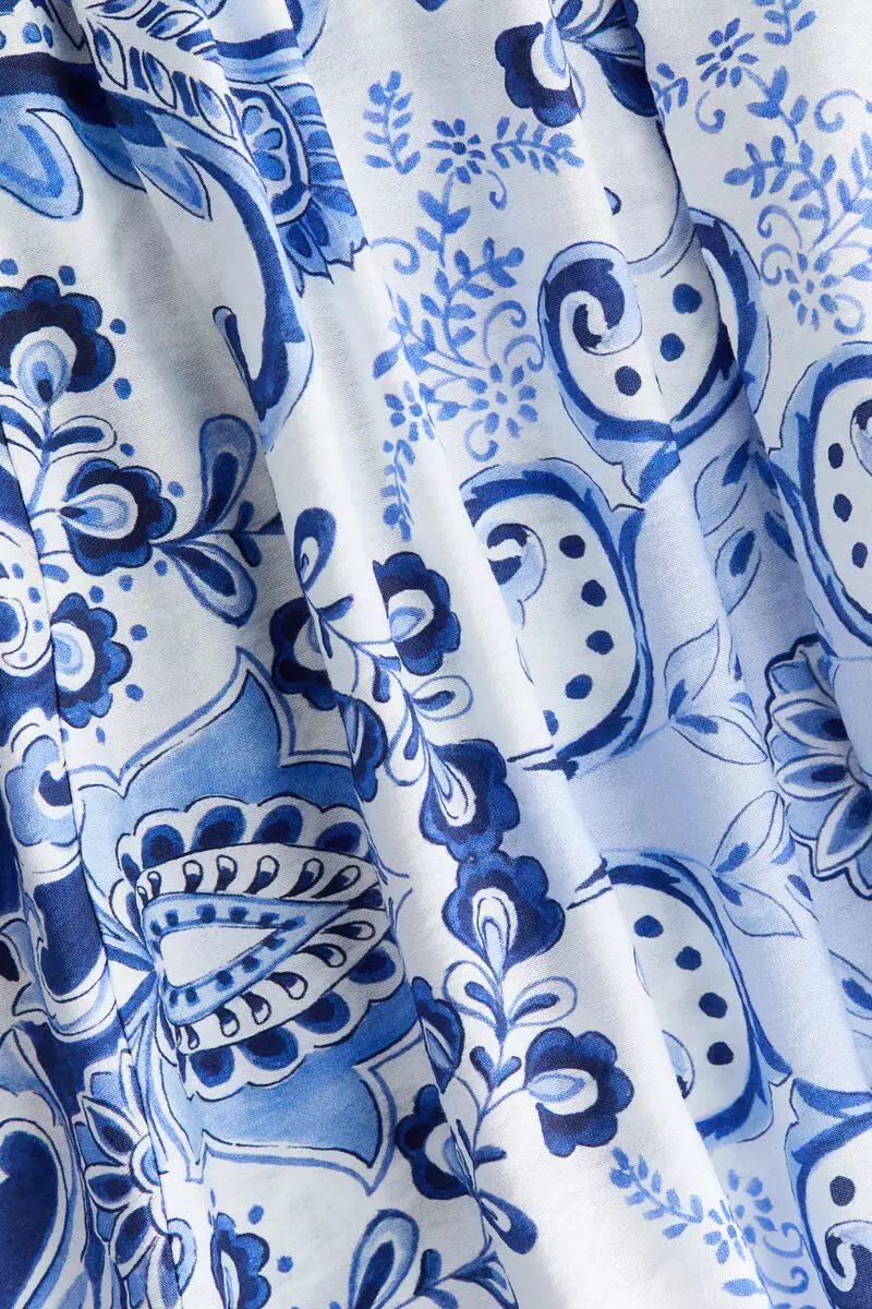 Balloon-sleeved tunic dress