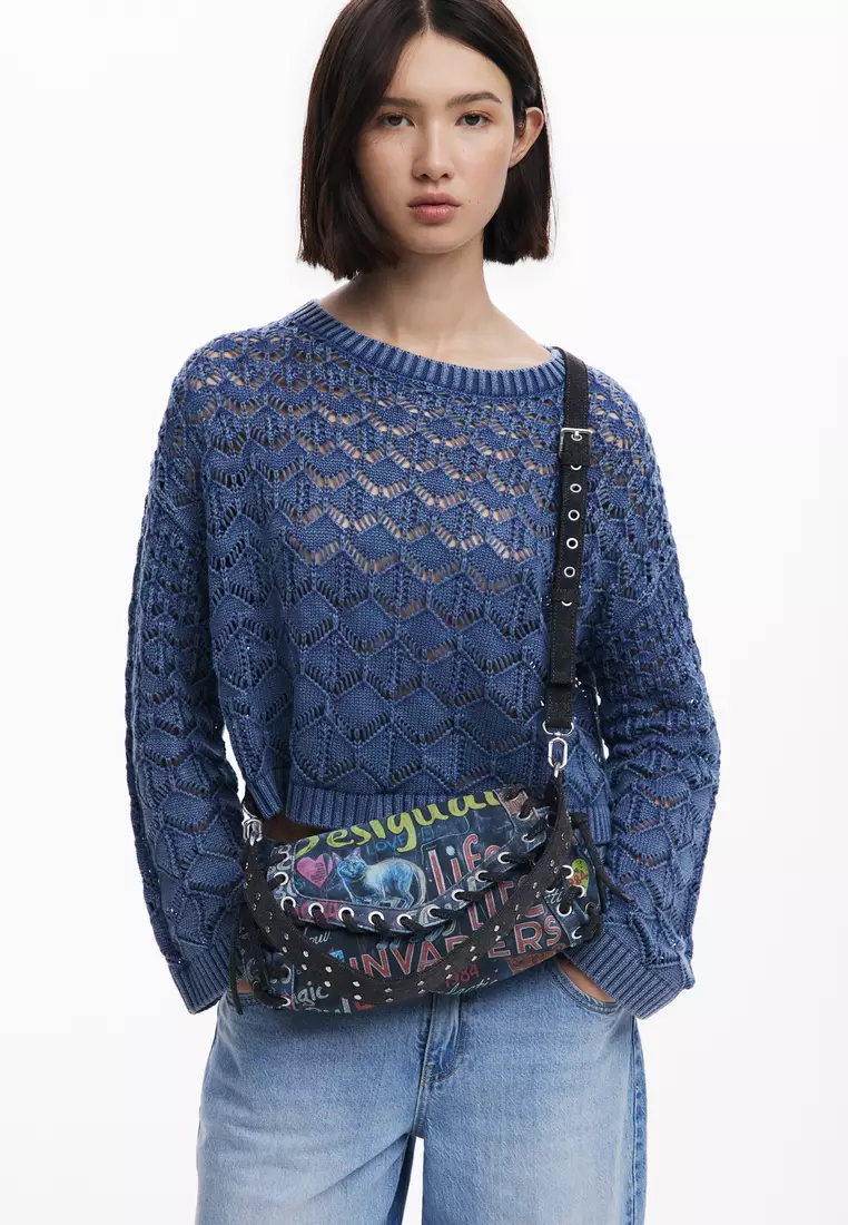 Baguette-style crossbody bag