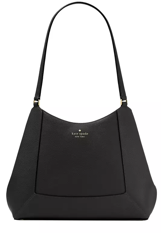 Lena Triple Compartment Shoulder Bag - Black KH435