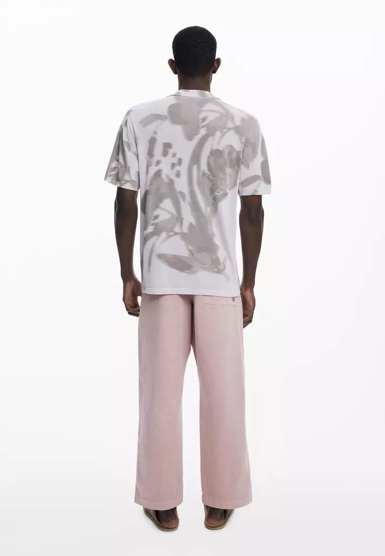 Abstract short-sleeve polo