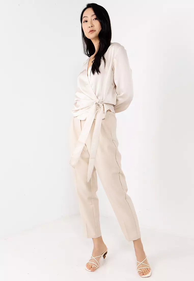 Buy Vero Moda Neel Long Sleeves Wrap Top Online | ZALORA Malaysia