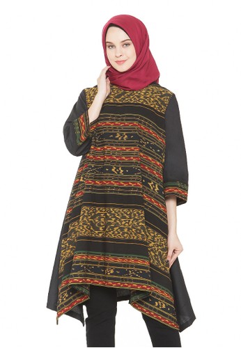 Jual Silmaa Silmaa long tenun tunik garis kenanga Original 