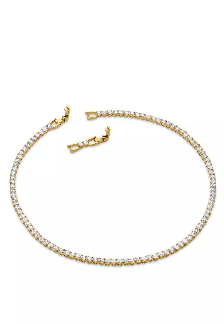 Gold tennis sale chain necklace