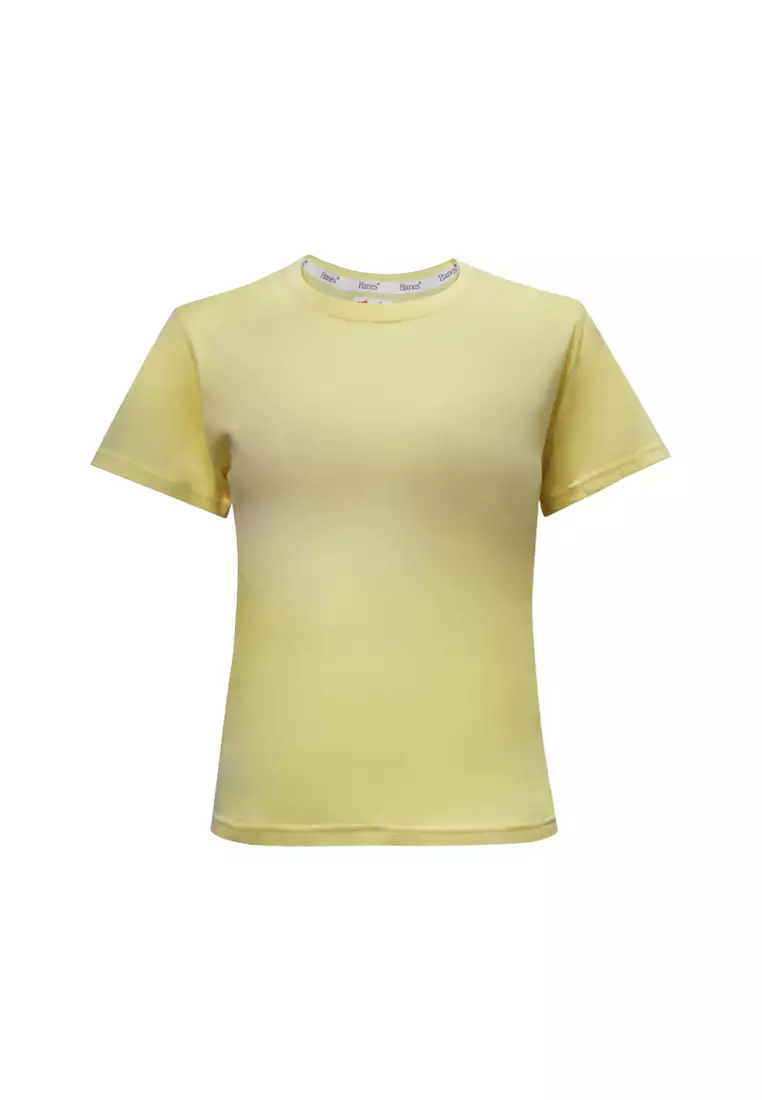 Ladies Yellow Round Neck T-Shirt