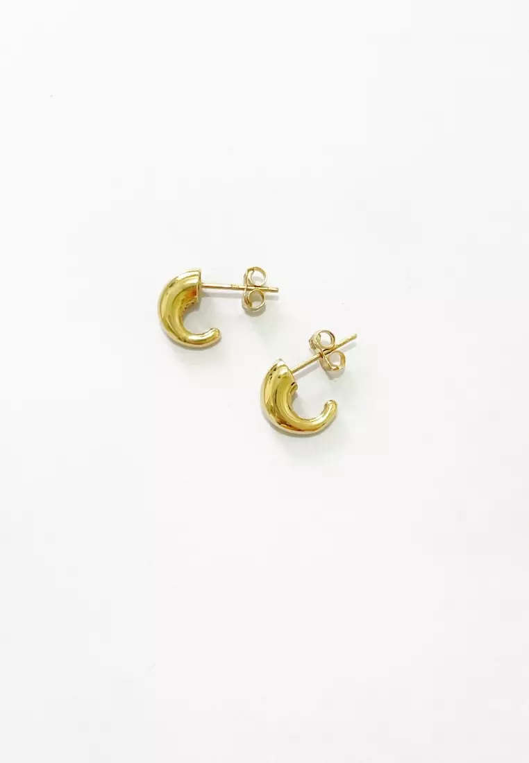 Virgolo 18K Gold Minimalist Stud Earrings