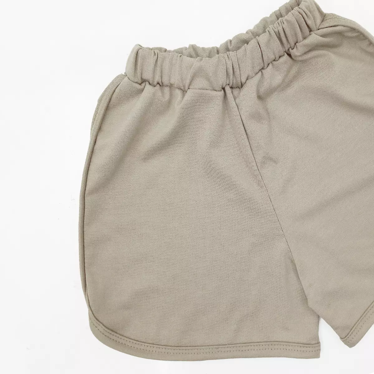 Wakakids Setelan Bayi Anak Baju Oblong Pendek Kancing Depan Celana Pendek Basic 3917 Khaki