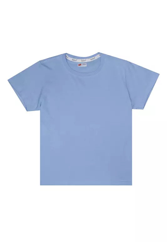 Hanes Ladies Blue Round Neck T-Shirt