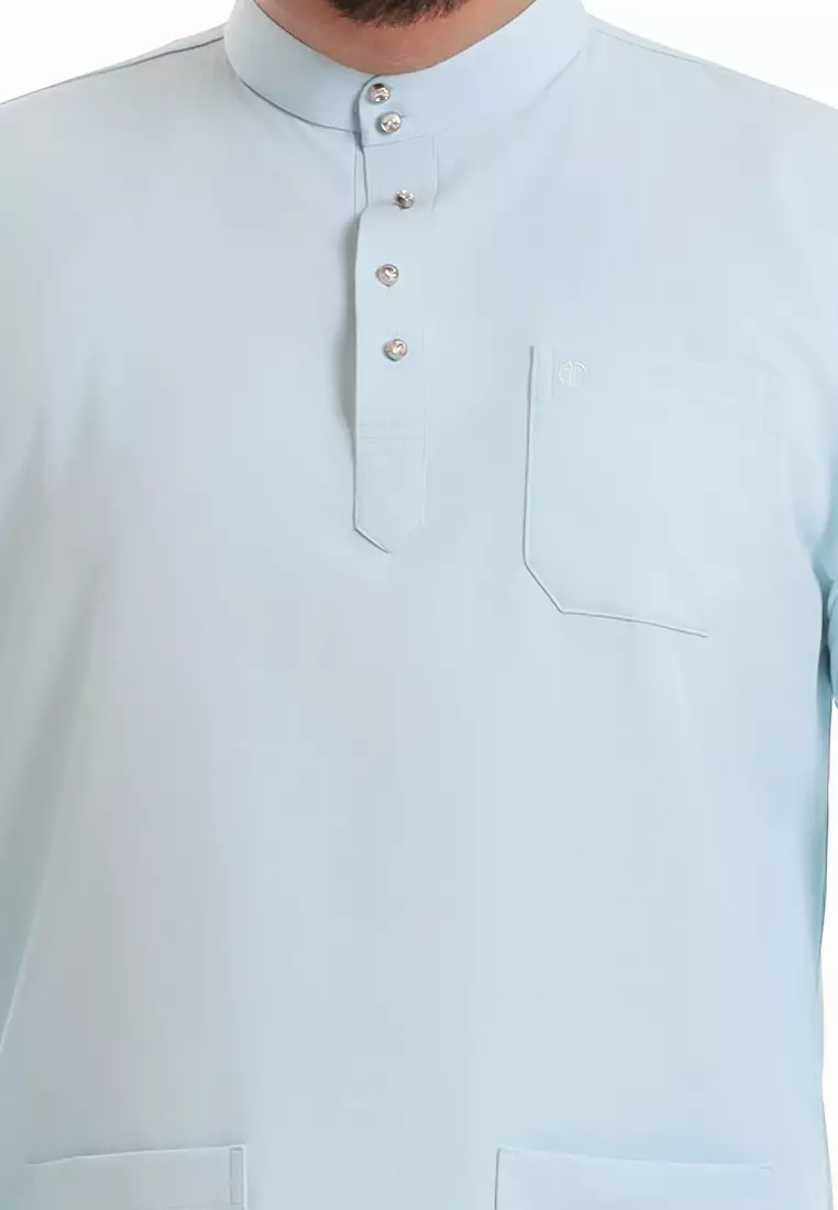 Alain Delon Baju Melayu Cekak Musang Dewasa - 19026001-31TintedAquaBlue
