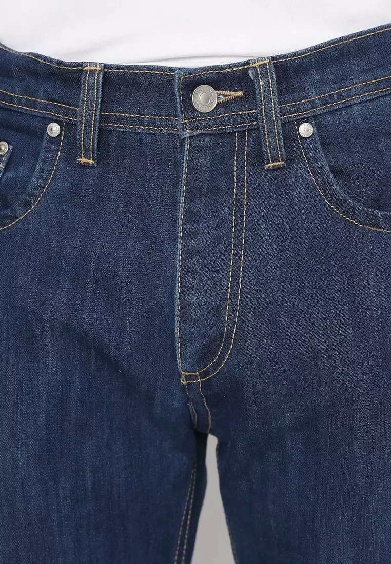 POLICE Celana Jeans Panjang V Pocket Dark Pria