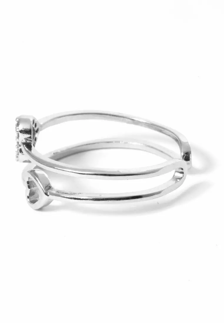 Cincin Diamond Casual Perhiasan Aksesoris Fashion Wanita Sliver - 7