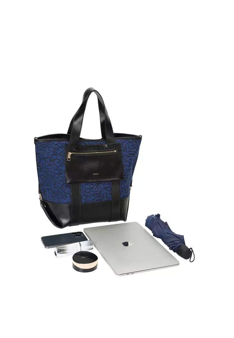 Nin 3-Way Canvas Tote - Navy Blue