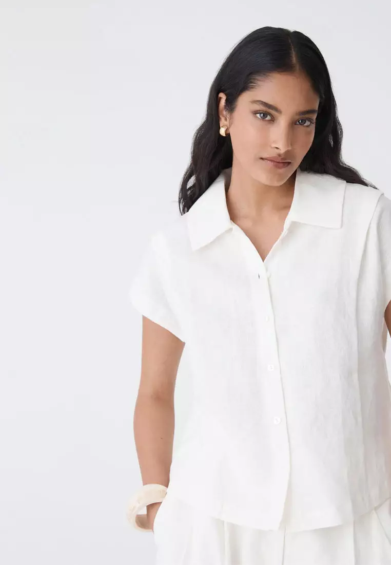 Ami Linen Collar Shirt