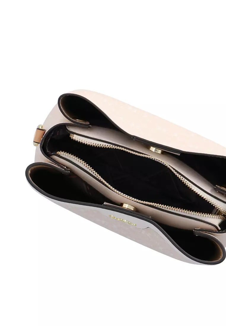 CR Monogram in Cream Shoulder Bag - Beige