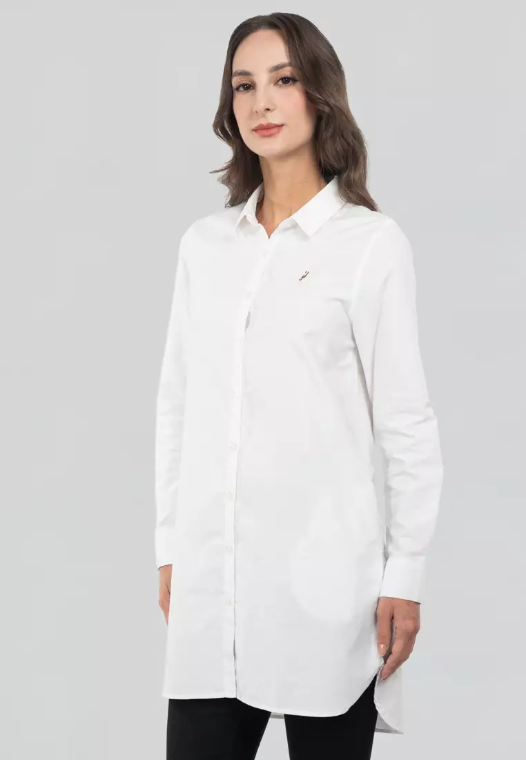 Polo Haus - Women’s Oxford Long Sleeve Shirt Dress WBSD008C