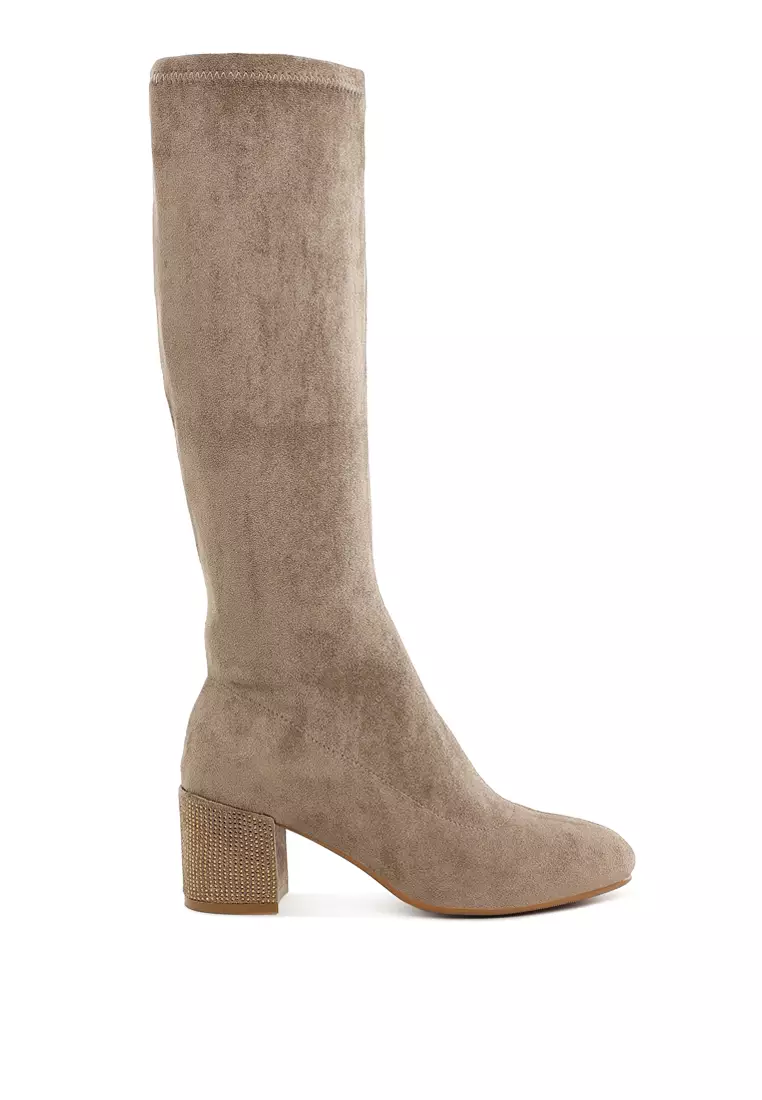 Discount on Rag & CO.  shoes - SKU: Microfiber Knee High Boots in Taupe