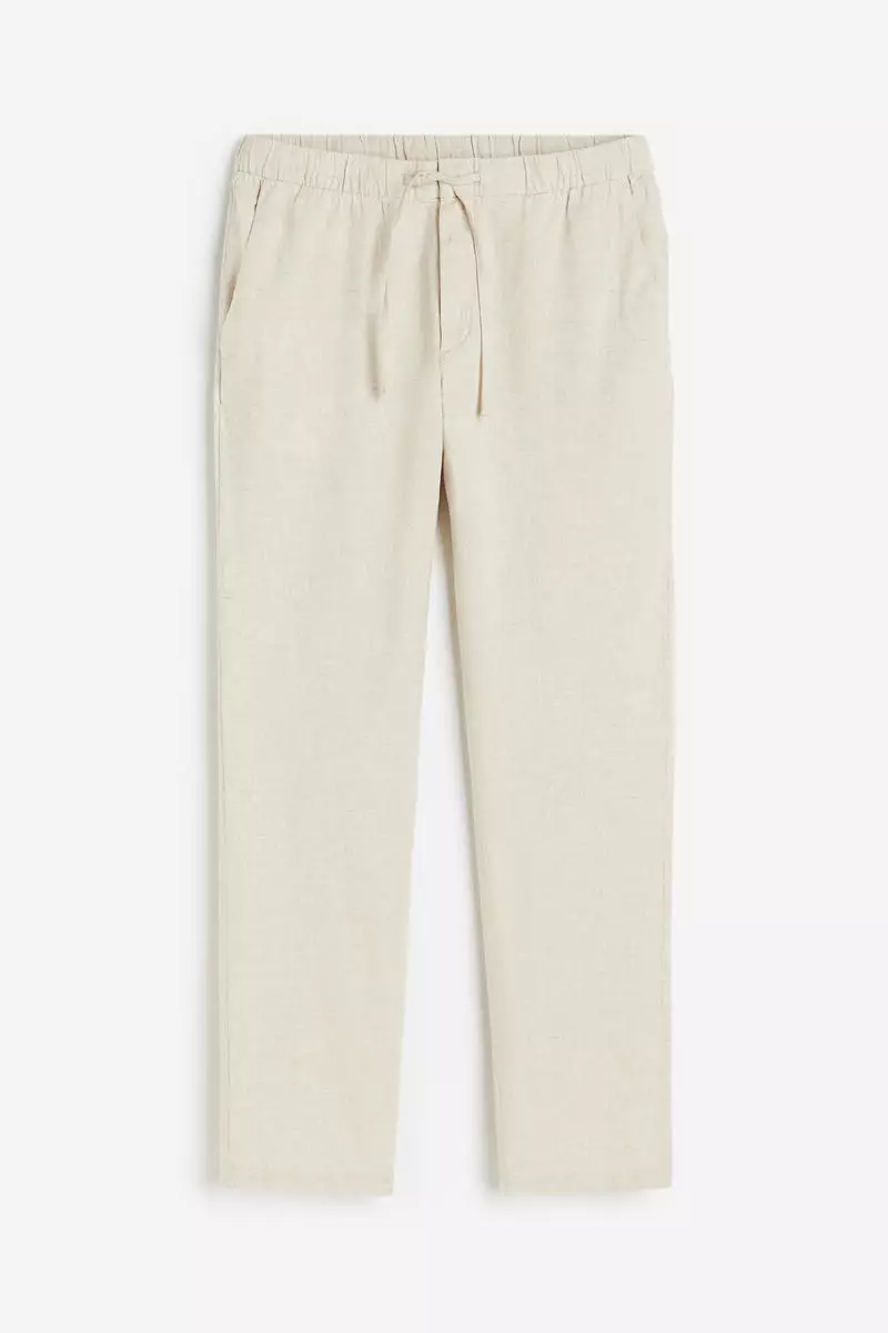 Regular Fit Linen-blend trousers