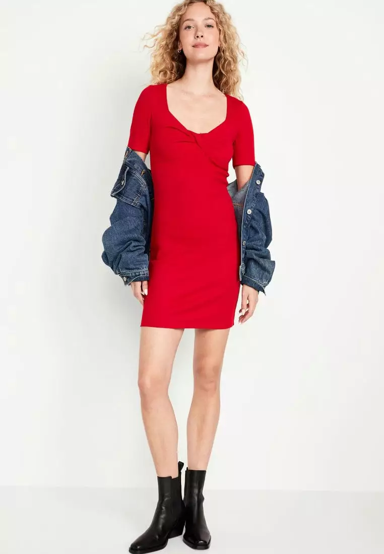 Buy Old Navy Twist-Front Rib-Knit Mini Dress For Women 2026 Online | ZALORA  Philippines