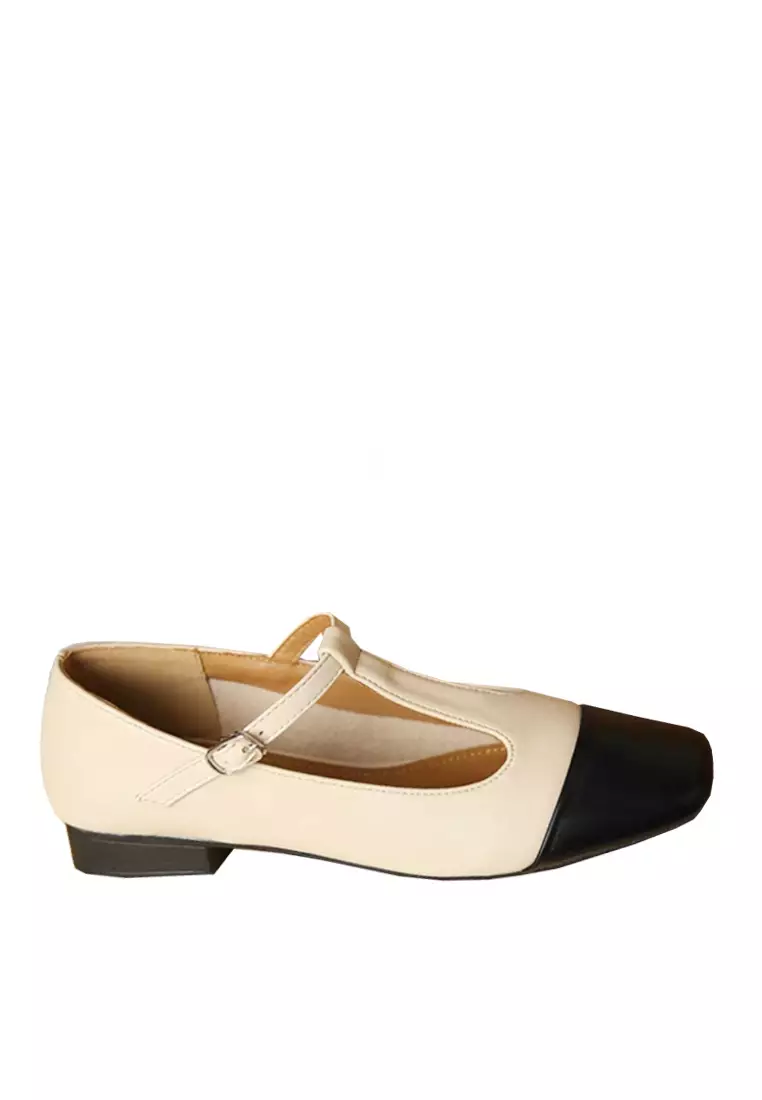 Discount on Twenty Eight Shoes  shoes - SKU: VANSA Color Block Square Toe Mary Jane Low Heel Shoes VSW-F33-3