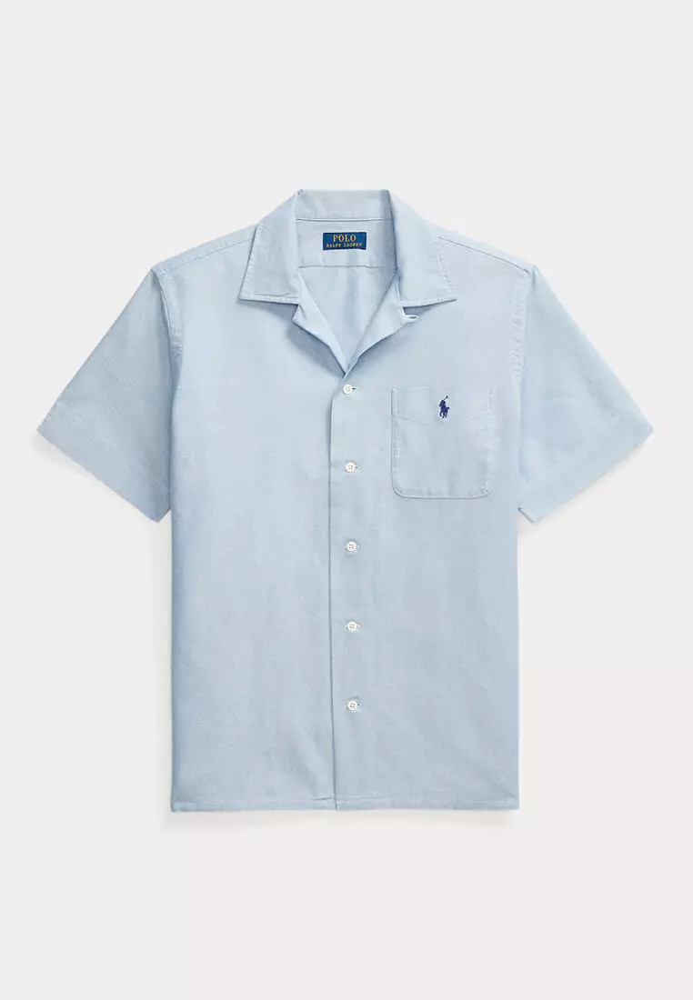 Classic Fit Oxford Short Sleeve Camp Shirt