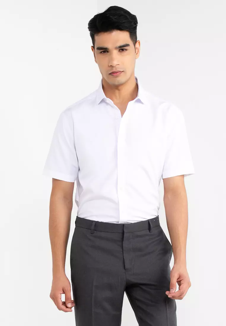 Mens formal short hot sale sleeve shirts