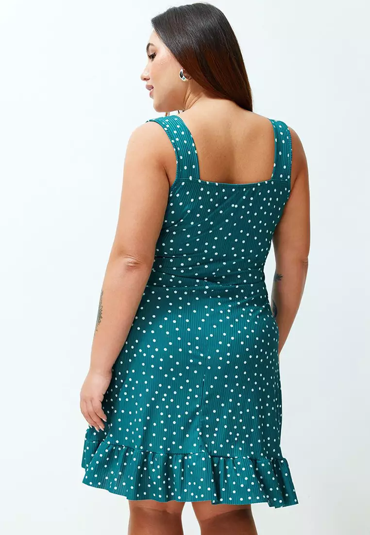 Plus Size Polka Dots Dress