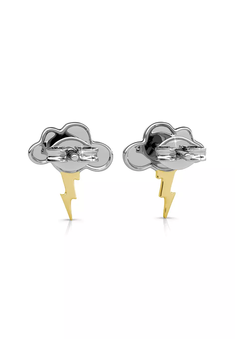 Cloudy Sparks Earrings - Anting Crystal Swarovski by Her Jewellery