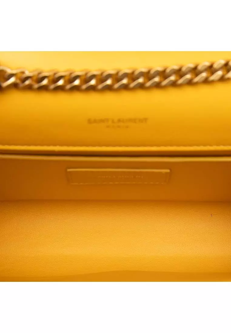 Pre-Loved Saint Laurent Medium Suede Monogram Kate Tassel Crossbody