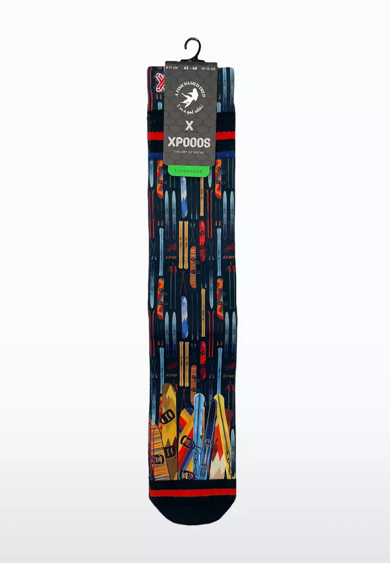 Buy A Fish Named Fred Ski Board Theme Socks 3 pairs 2024 Online