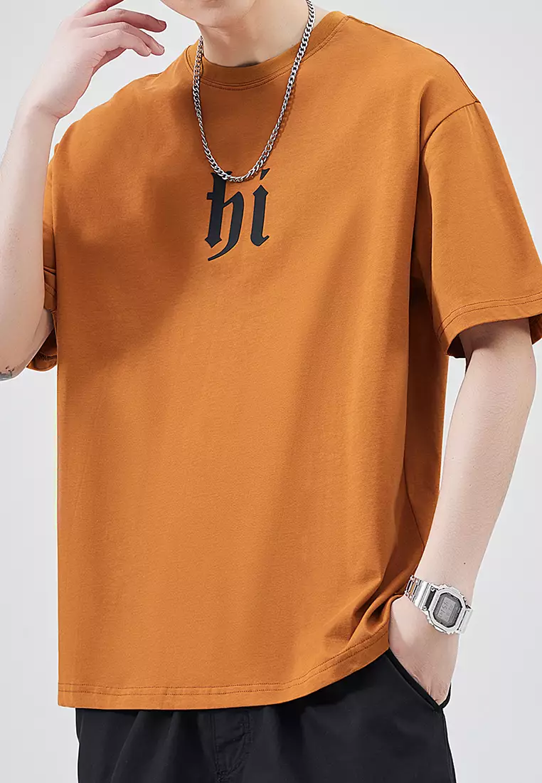 Letter Printed Short Sleeve T-Shirt AY-D902