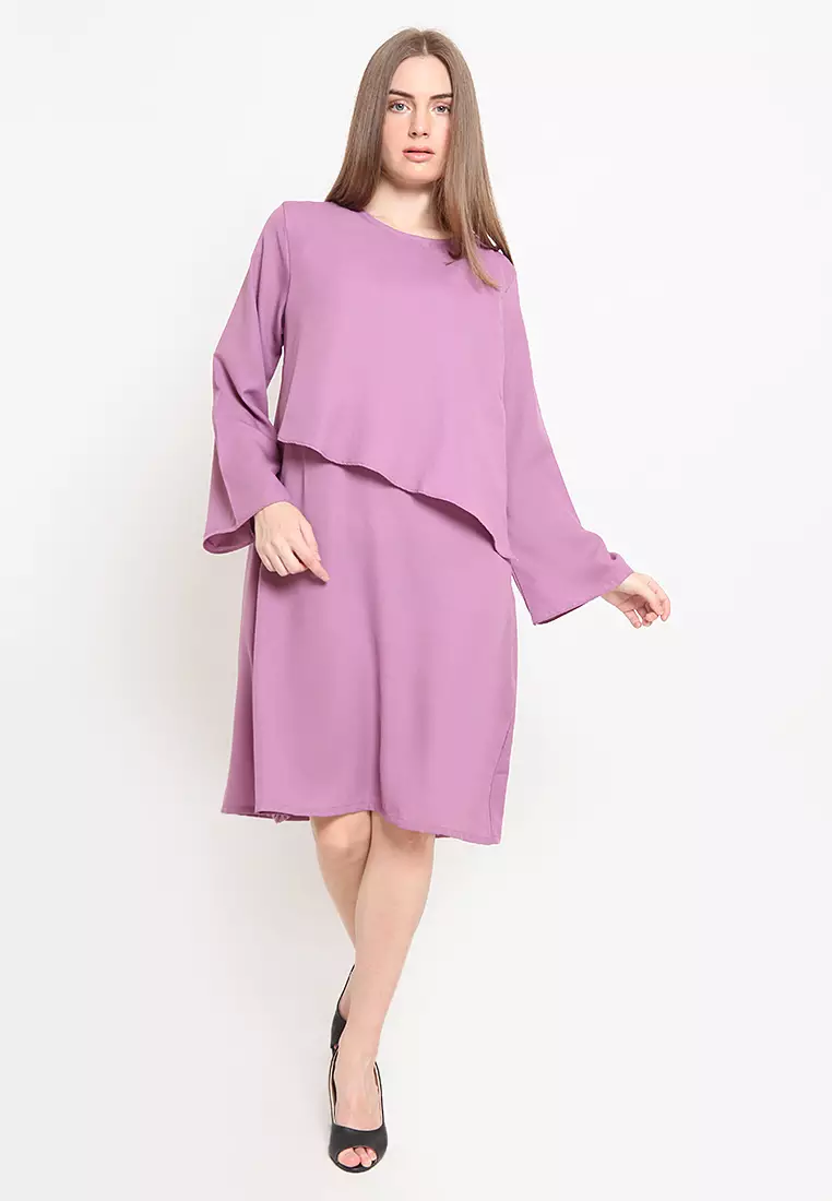 Jual Mille Fleur Soka Purple Dress Original 2024 ZALORA Indonesia