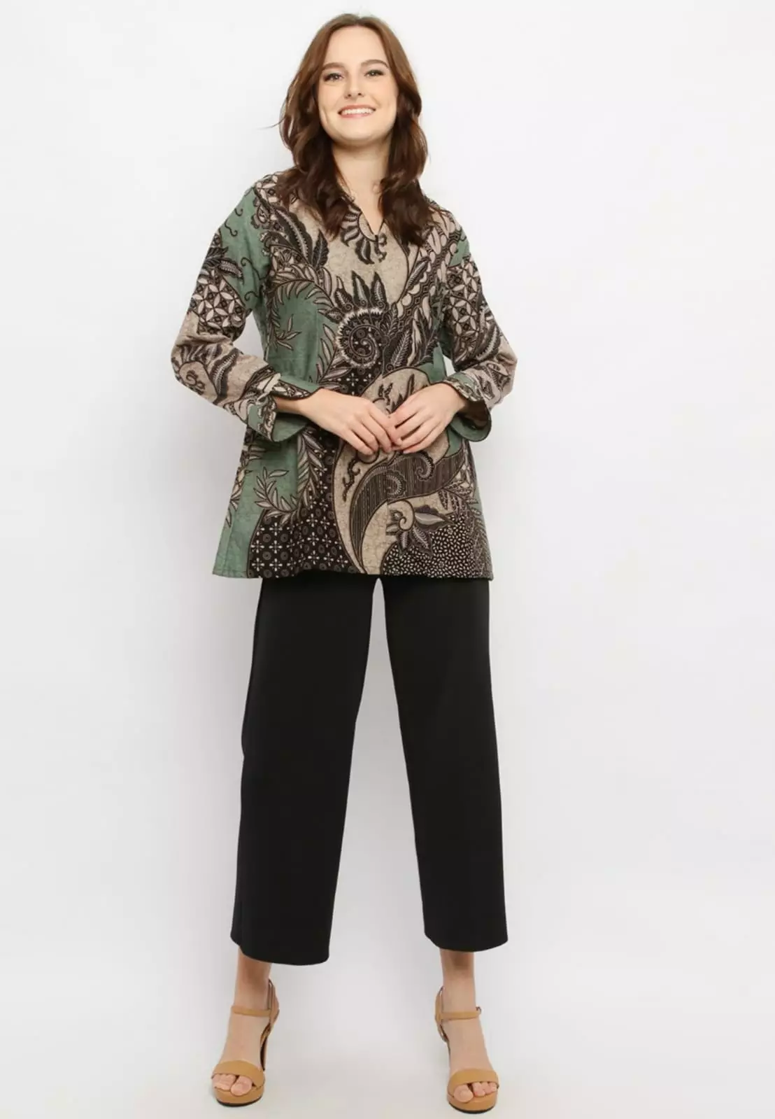 Blouse Batik Wenang Ijo Premium Slimfit Elegant