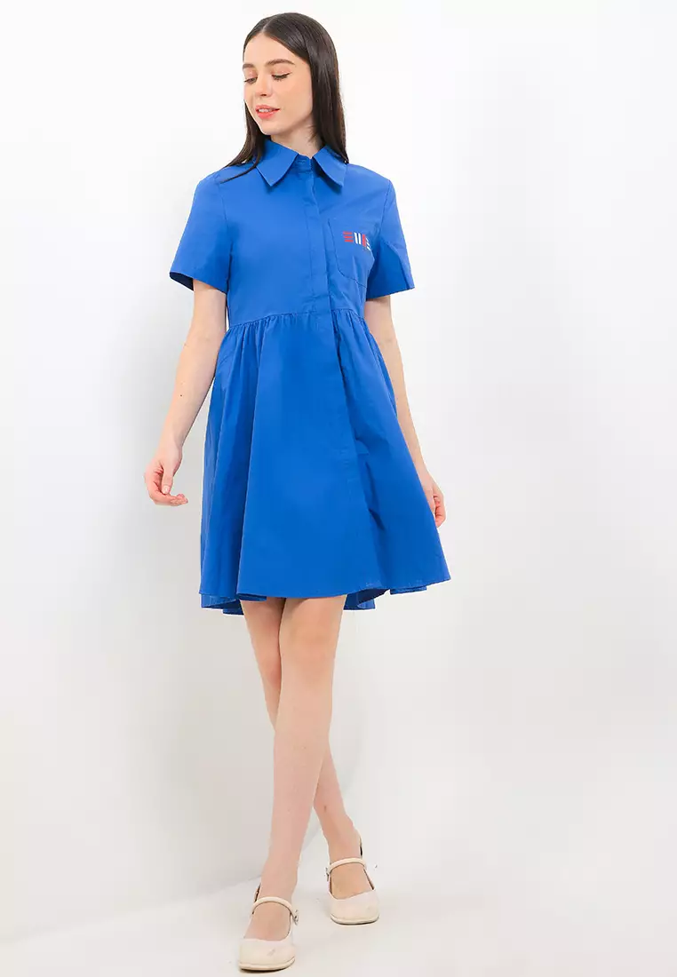 Short Sleeve Mini Shirt Dress
