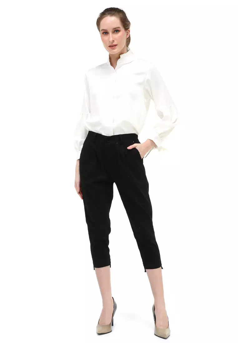 Liana Long Pants Celana Panjang Bawahan Wanita Premium Quality - Black