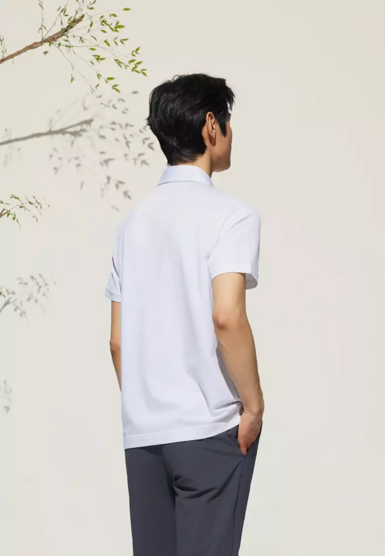 G2000 Easy Care Silk Linen Smart Fit Twill Short Sleeve Polo Tee