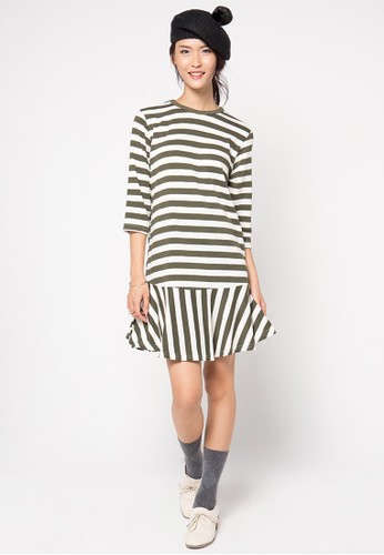 Stripe One-Piece Dress