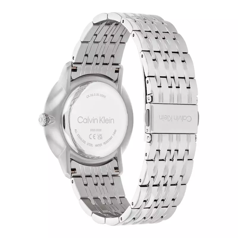 Jam Tangan Pria Calvin Klein Intrigue 25300006 Men Grey Dial Stainlees Steel Strap