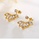 Glamorousky white Fashion and Elegant Plated Gold Flower 316L Stainless Steel Stud Earrings with Cubic Zirconia 5C845AC2AC6BC5GS_3