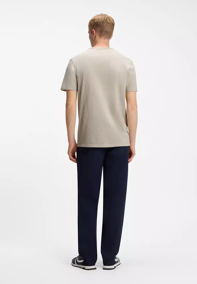 Logo Slub Cotton T-Shirt - BOSS Orange