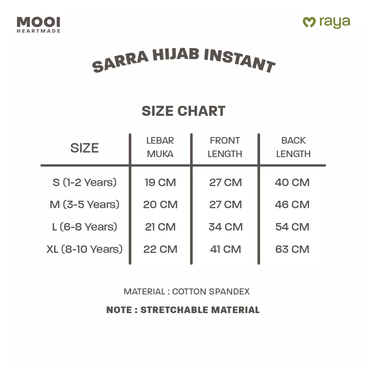 Mooi Hijab Instant Anak Jilbab Anak Perempuan Sarra Hijab - Dusty Blue