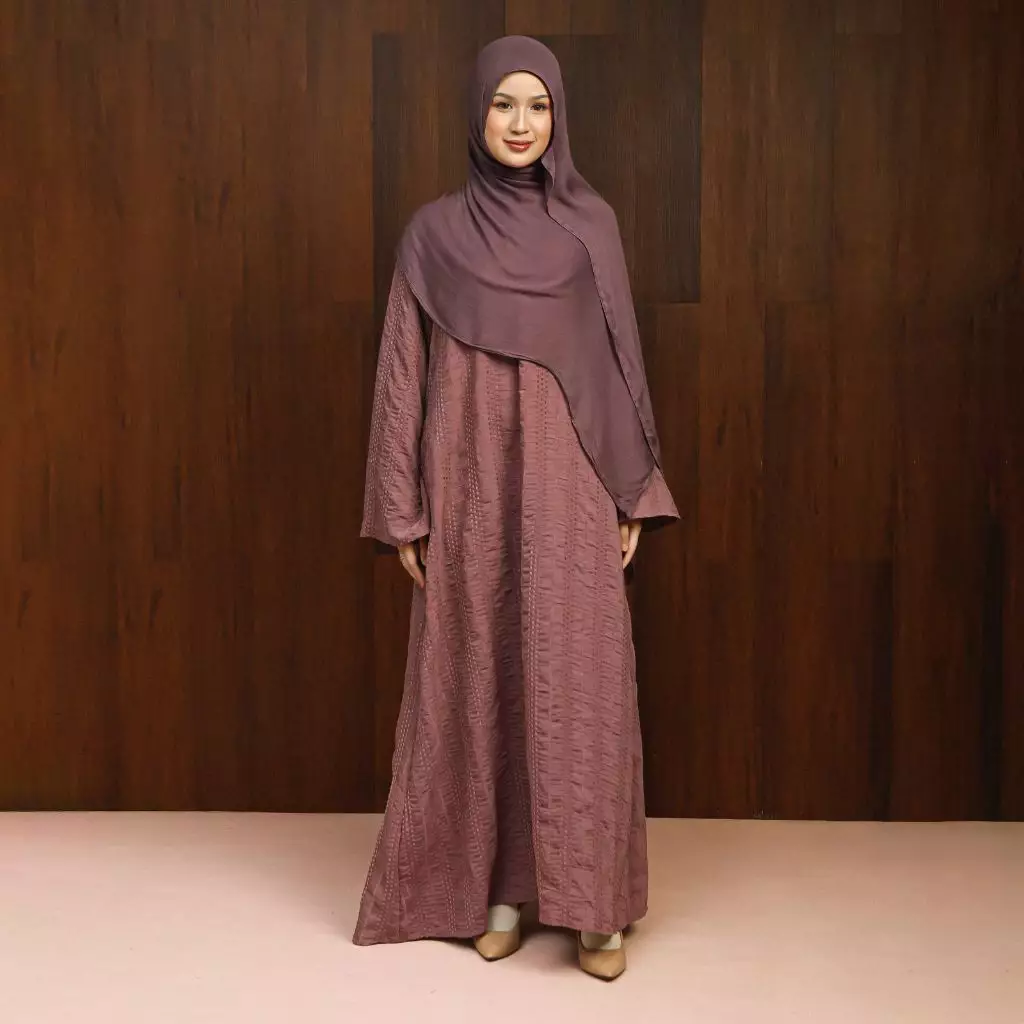 Shani Abaya Dress Series Dusty Purple