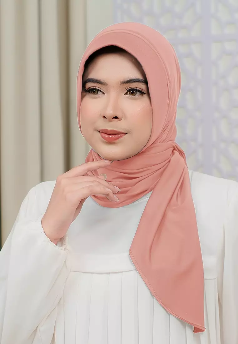 HIJAB INSTAN SOFTPAD AMEENA - PEACH