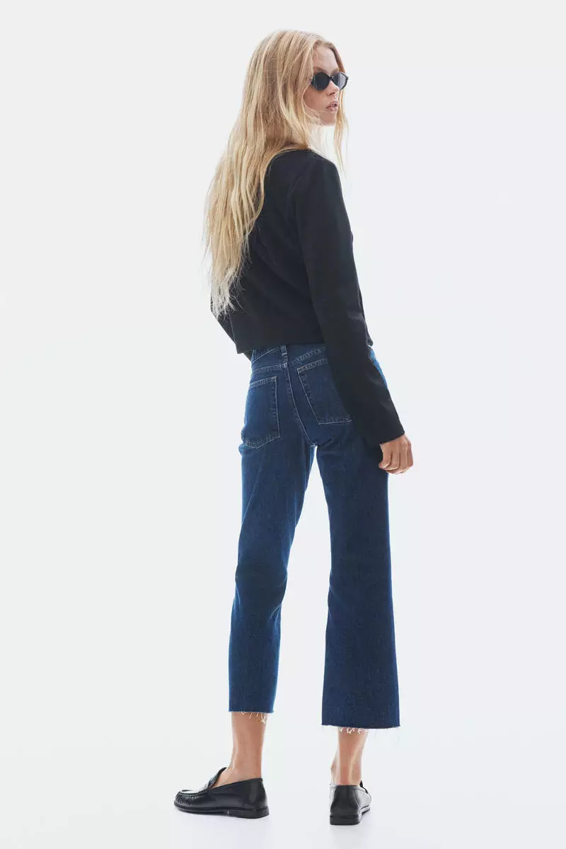 Bootcut Regular Waist Cropped Jeans