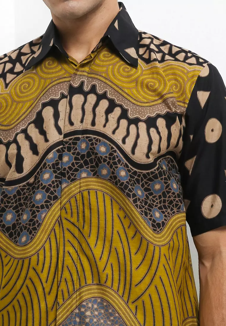 Bhagawan Kemeja Batik Premium Pria Casual Modern Lengan Pendek